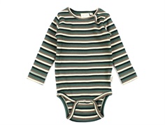 Petit Piao emerald green multi stribet body